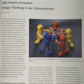 Agil kreativ innovativ Design Thinking in der Zahnarztpraxis Quintessenz Team Journal 12 2018 Expertin fuer das neue WIR Ulrike Stahl