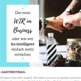 DAS NEUE WIR IM BUSINESS ODER WIE WIR KO-INTELLIGENT EINFACH MEHR ERREICHEN 02 2019 tinainthemiddle.com Expertin fuer kooperative Zusammenarbeit Ulrike Stahl