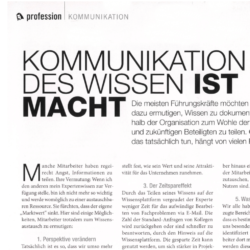 Kommunikation des Wissen ist Macht_austrian business woman 03_2021 von Ulrike Stahl Teamworkshops live und online für globale und internationale Teams