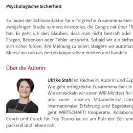 Kooperativ. Kollaborativ. Kokreativ Kennzeichen der neuen Zusammenarbeit weiterbildungsmarkt.net 2019 Expertin fuer kooperative Zusammenarbeit Ulrike Stahl