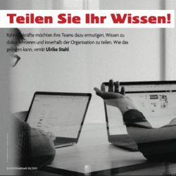 Teilen Sie Ihr Wissen_BILDUNGaktuell 03_2021 von Ulrike Stahl Teamworkshops für Hochleistungsteams