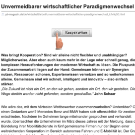 Unvermeidbarer wirtschaftlicher Paradigmenwechsel_pt-magazin.de 10_2019 von Ulrike Stahl Teamworkshops für Hochleistungsteams
