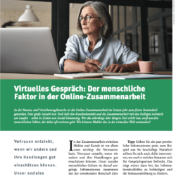 Virtuelles Gespräch Der menschliche Faktor in der Online Zusammenarbeit_ AssCompact 02_2021 von Ulrike Stahl Teamentwicklung für verteilte, virtuelle und internationale Teams