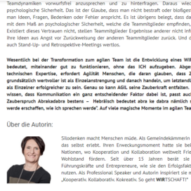 Von der agilen Methode zum agilen WIR 2018 Expertin fuer kooperative Zusammenarbeit Ulrike Stahl